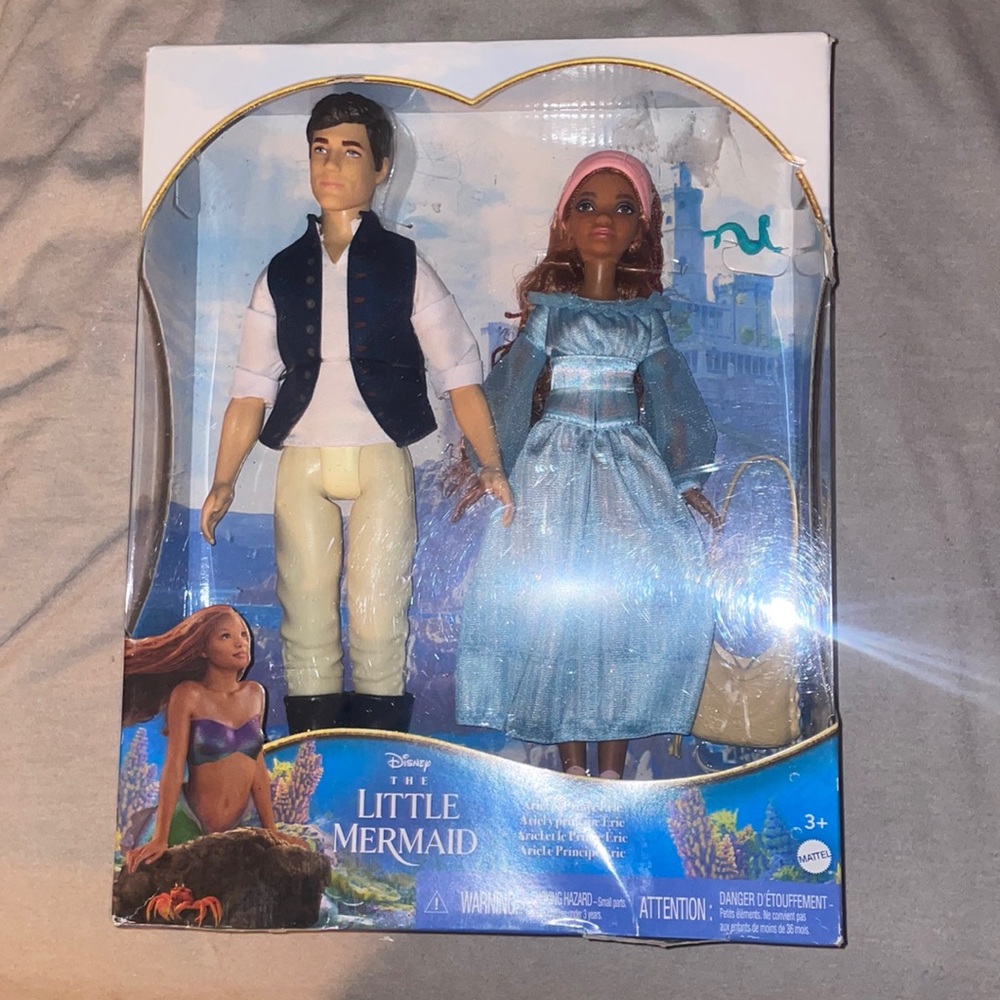 NIB The Little Mermaid Ariel & Eric Doll Set, Live Action